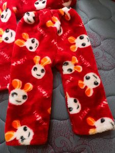 Red Panda Print Fleece Jacket And Pant❤️🥰