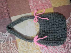 Handmade Crochet Bag with Bow