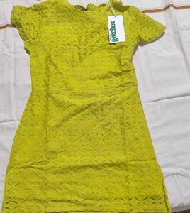 Glitchez Lime Green Lace Dress