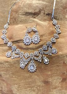 Sparkling CZ Necklace &amp; Earring Set
