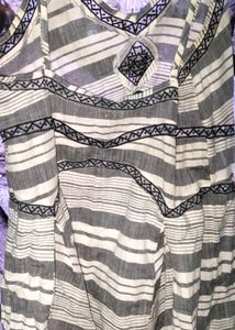 Striped Embroidered Top