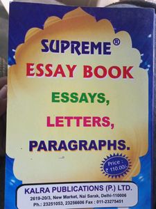 Supreme Essay Book Letter Paragraph