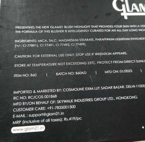 Glam21 Blush &amp; Highlight Palette