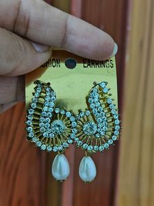 Christmas Special Fancy Stone Earings With Drop