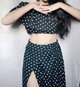 Polka Dot Crop Top and Skirt Set