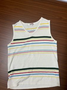 u2 basic white vest top
