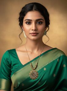 Dual Toned German Silver Floral Pendant Necklace