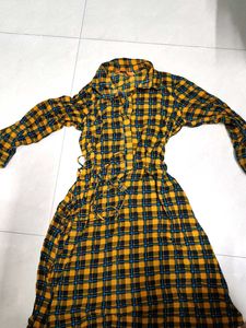 Checkered Shirt Dress