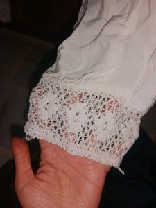 A White Jegging With Design Downwards