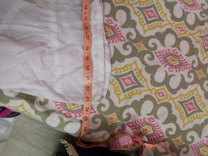 Rear Ruffled chudidaar White