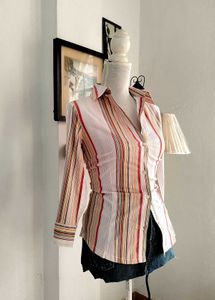 Striped Button-Up Shirt