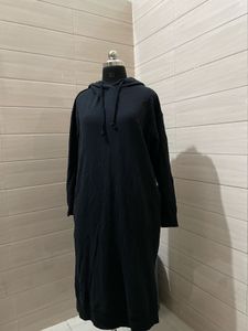 Oversized UNIQLO Black Hoodie Dress