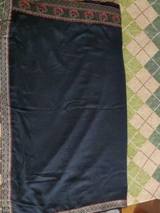Elegant Dark Grey Saree✨