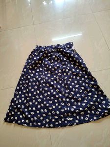 Vintage Look Stylish A Line Cotton Skirt