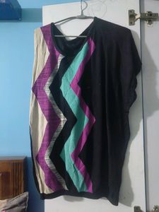 Black Stylish Unique Pattern One Sided Off Shoulde