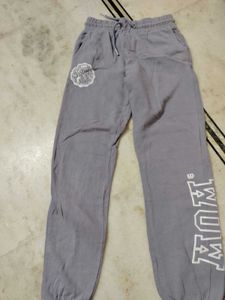 Grey Sweatpants With Hoodie