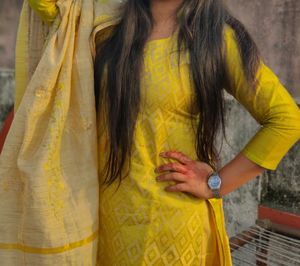 Stitched Suit, Pant And Dupatta