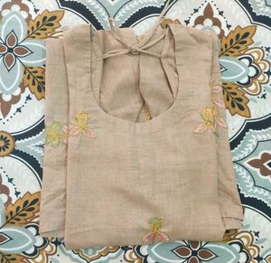 Embroidered Cotton Kurti Xs,S