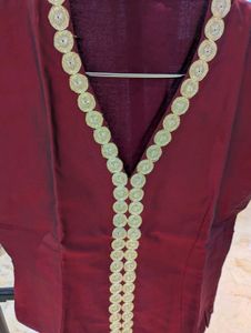 Maroon Indo-Western Top