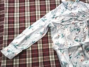 Floral Print Button-Down Tunic