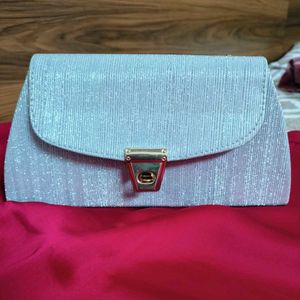 Sparkling Silver Clutch