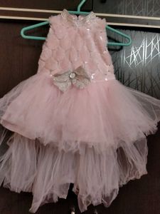 Cute Pink Party Net Dress