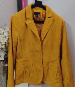 H&M Mustard Corduroy Blazer