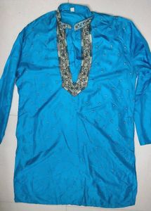 Elegant Blue Silk Kurta