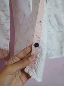 Ombre print shirt white / pink gradient