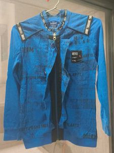 Full Sleeve Shirt With Zip On Front Like Jacket