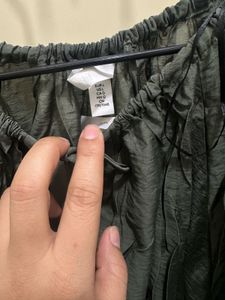 H&amp;M Green A-Line Dress