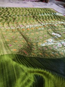Banarasi Silky Green Kattan Saree