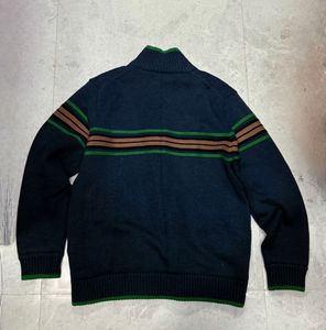 Lacoste Zip-Up Lambswool Knit Cardigan