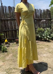 Yellow Wrap Dress