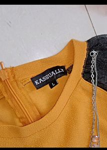 Musterd Yellow Bodycon Dress
