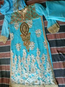 Turquoise Embellished Salwar Kameez