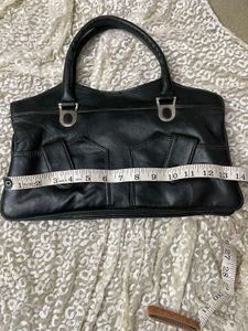 Y2k Leather Baguette Bag