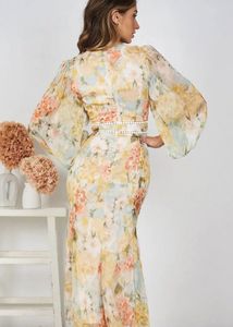 Floral Chiffon Maxi Dress