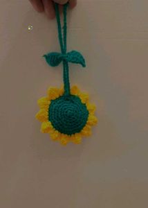 Crochet Sunflower Charm