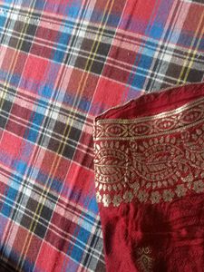 Maroon Kurta  Banarasi Suit