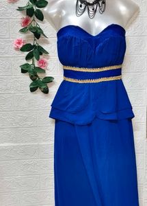 🎁Buy Two Get One Free🎁Blue Strapless Dress