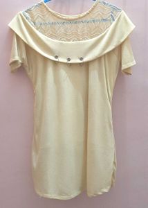 Net Circular Neck Top