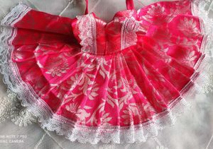 Pink &amp; White Krishna Dress