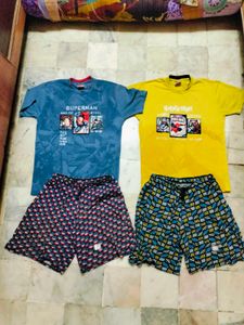Blue & Yellow Mustard Boys T Shirt