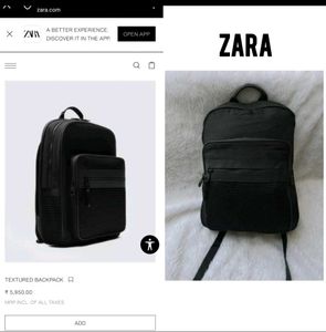 Zara black classic backpack