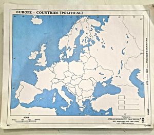 Political Maps Of India and Europe Combo