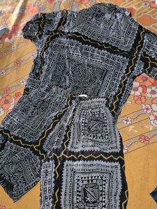 Patterned Shirt &amp; Shorts Set