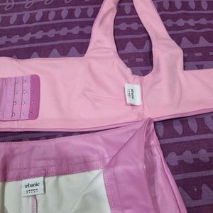 Pink Mini Skirt &amp; Top Coord Set