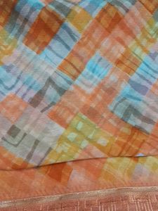 Synthetic  Georgette  Saree  With  Blouse  Pc