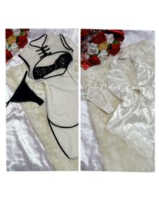🖤 Cheongsam & White Silk Lingerie🤍
